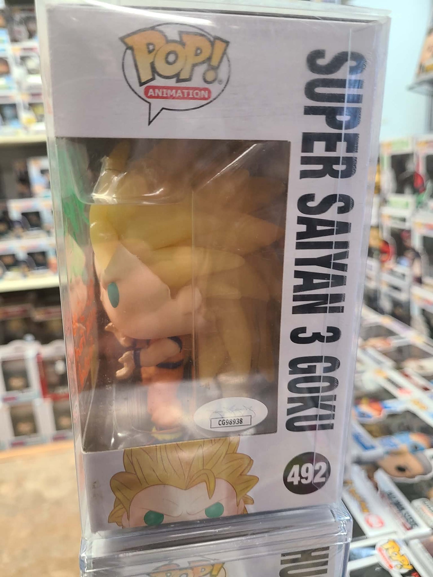 492 Dragonball: Super Saiyan 3 Goku GITD Exclusive signed by Sean Schemmel