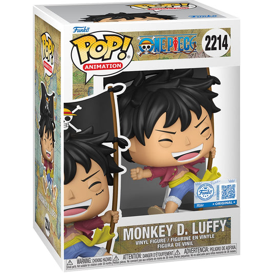 2214 One Piece: Monkey D. Luffy with Flag - Entertainment Earth Exclusive