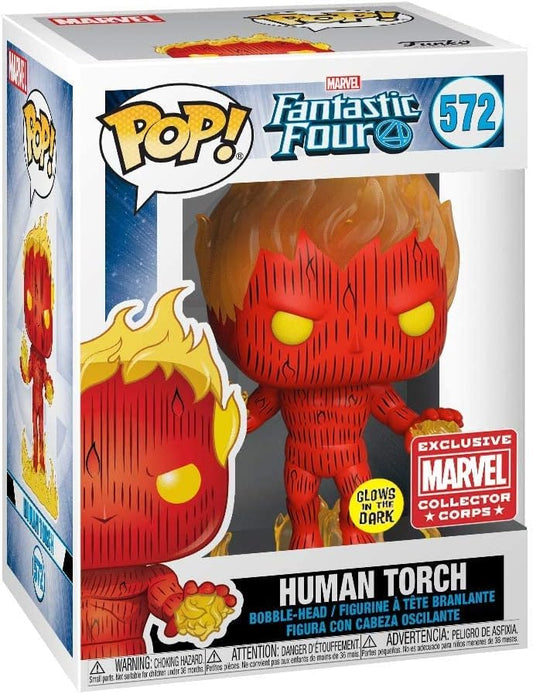 572 Marvel Collector Corps Fantastic Four: Human Torch GITD Exclusive