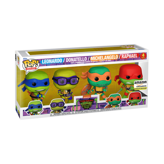 4-Pack Teenaged Mutant Ninja Turtles (Mutant Mayhem): Leonardo/Donatello/Michelangelo/Raphael GITD Exclusive