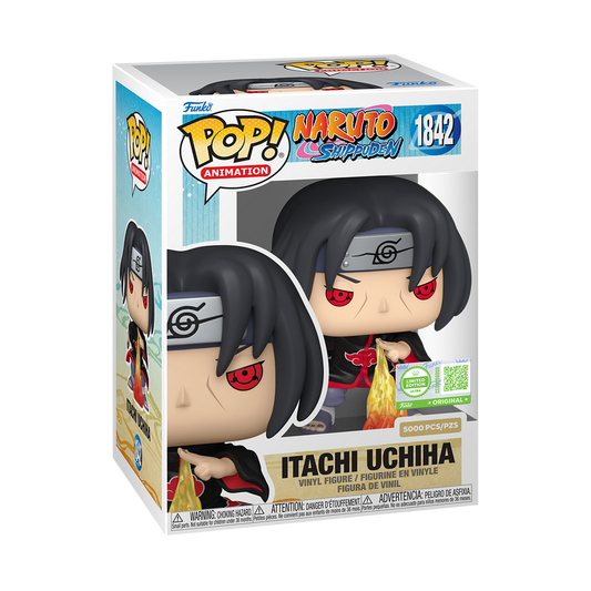 1842 Naruto: Itachi Uchiha (Fireball Jutsu) with Pop! Protector LE5000