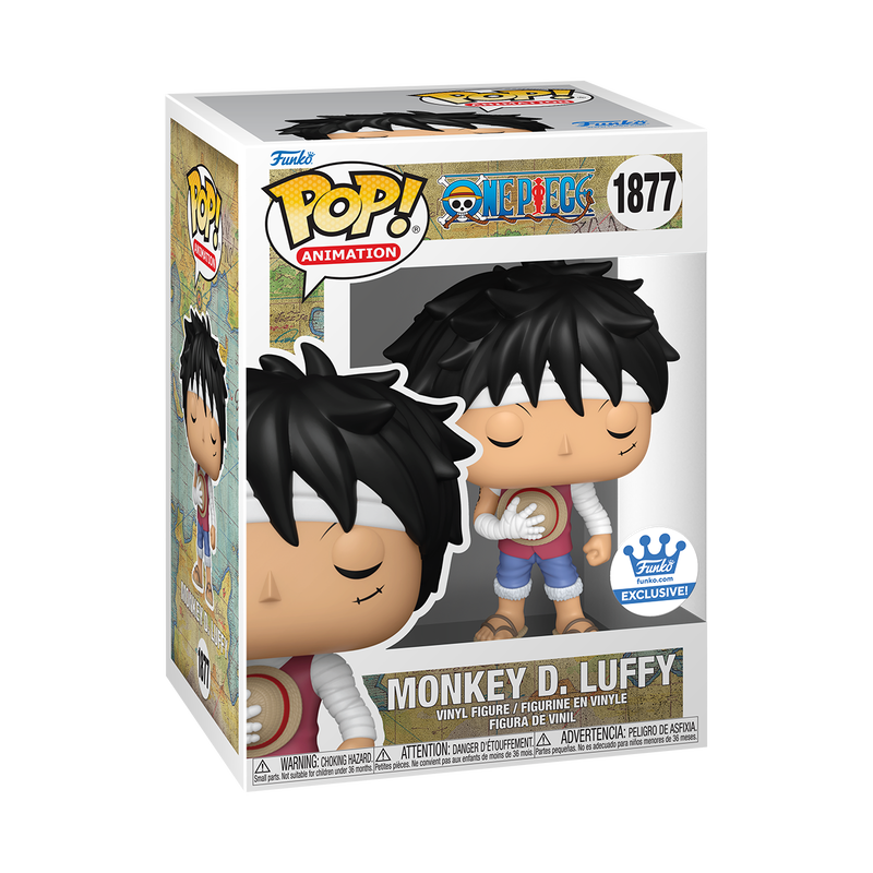 1877 One Piece: Monkey D. Luffy (Marineford Memorial) with Pop! Protector