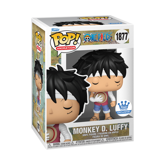 1877 One Piece: Monkey D. Luffy (Marineford Memorial) with Pop! Protector