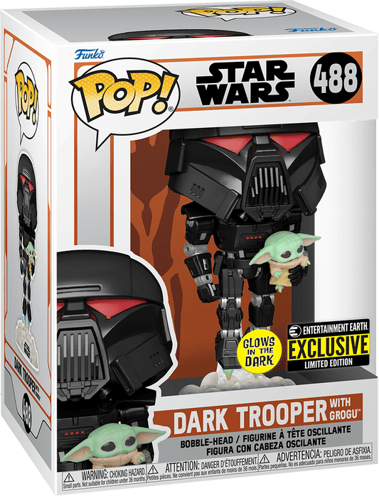 488 Star Wars: Dark Trooper with Grogu (GITD) (Entertainment Earth Exclusive)