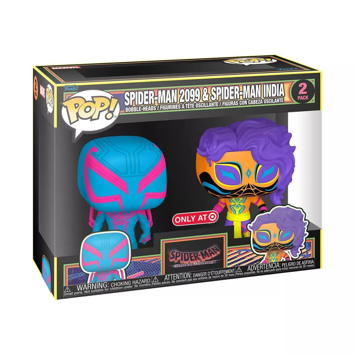2 Pack Spider-Man Across the Spider-Verse : Spider-Man 2099 & Spider-Man India (Exclusive)