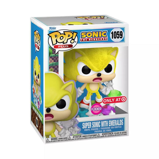 1059 Sonic the Hedgehog : Super Sonic with Emeralds (Flocked) (Exclusive)