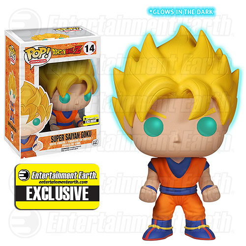 *Non-Mint* 14 Dragonball Z : Super Saiyan Goku (GITD) (Entertainment Earth Exclusive)