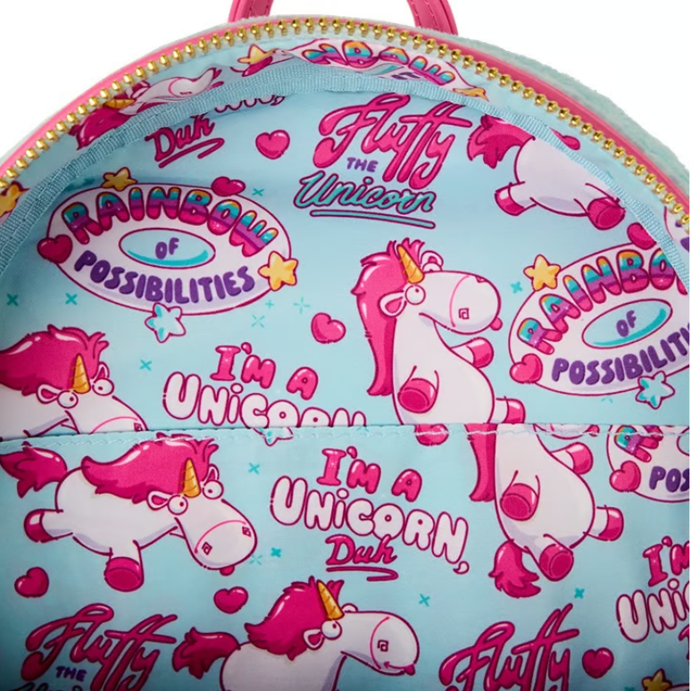 Loungefly Minions Fluffy Unicorn Costume Plush Mini Backpack