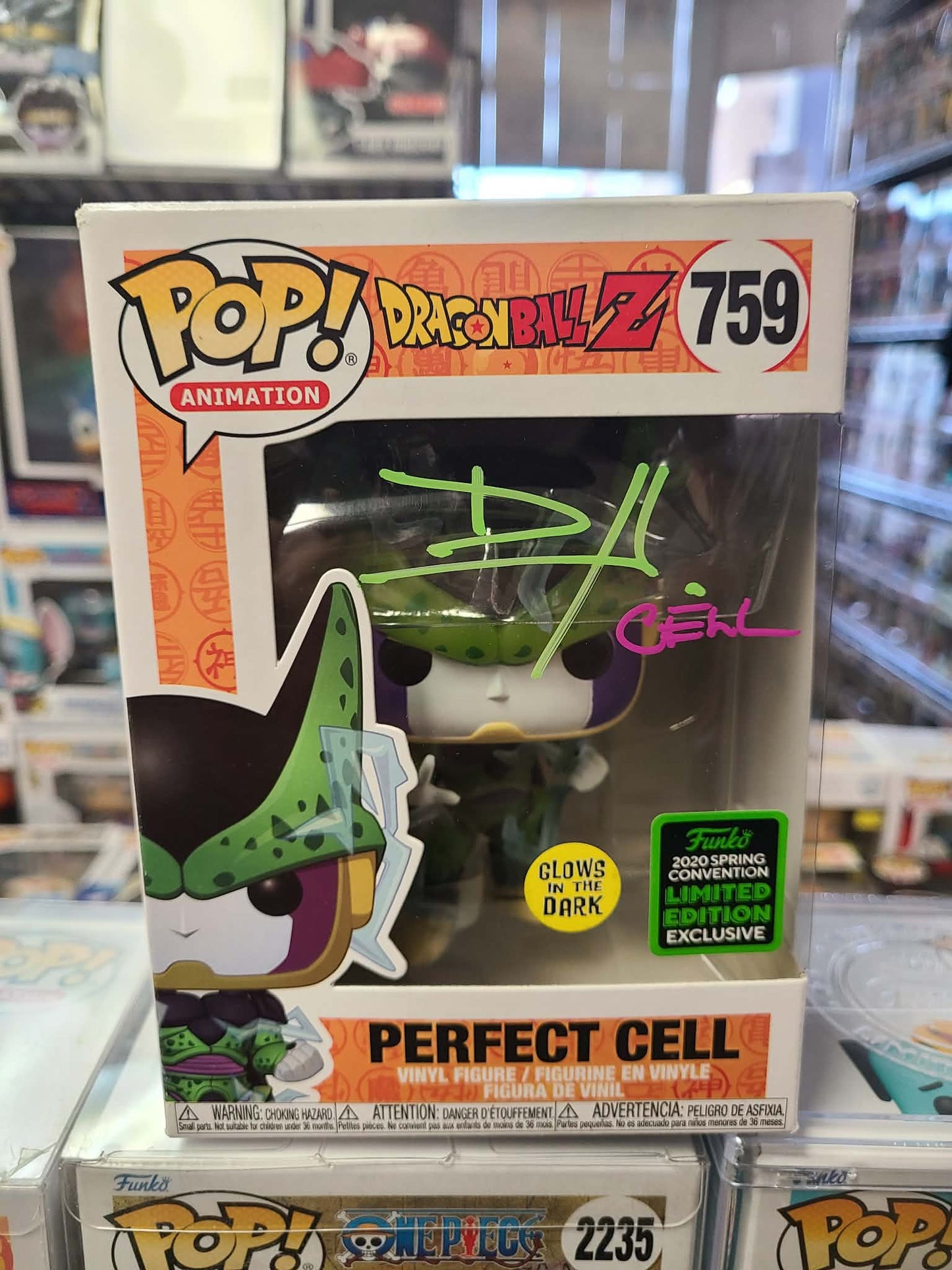 759 Dragonball Z: Perfect Cell GITD Exclusive signed by Dameon Clarke