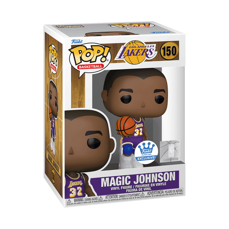 150 NBA Los Angeles Lakers: Magic Johnson (Purple Jersy) Exclusive