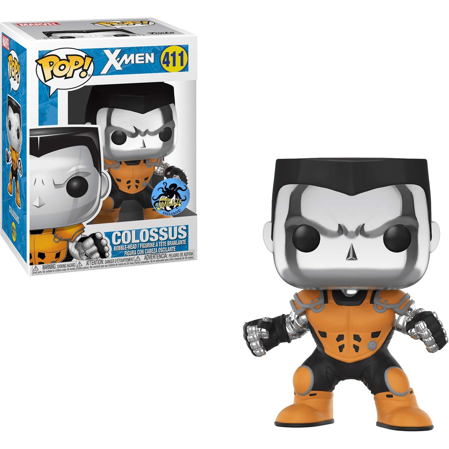 411 X-Men Marvel: Colossus Exclusive [Chrome, Orange & Black]