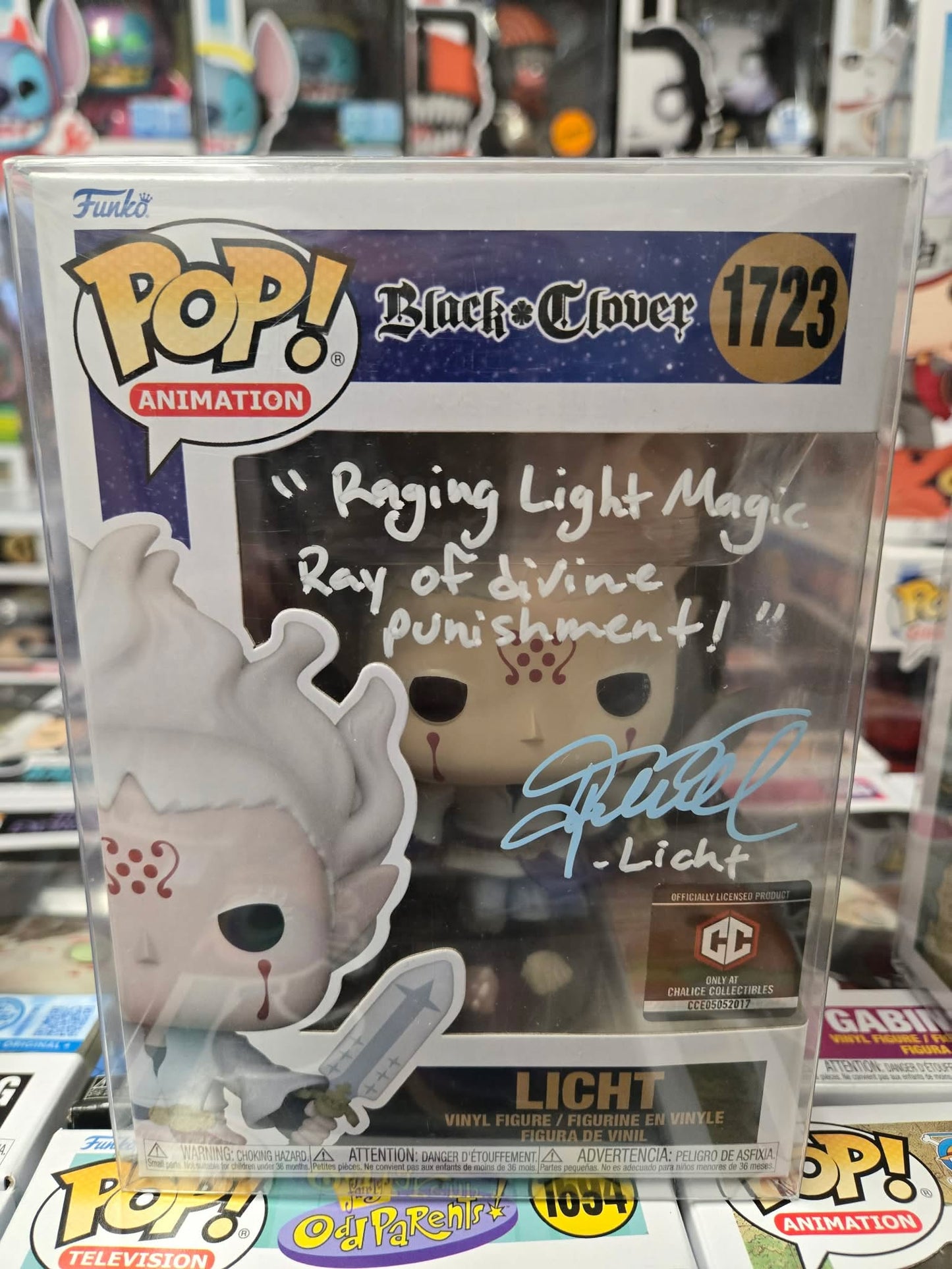 1723 Black Clover: Licht with Sword Signed by Jerry Jewell