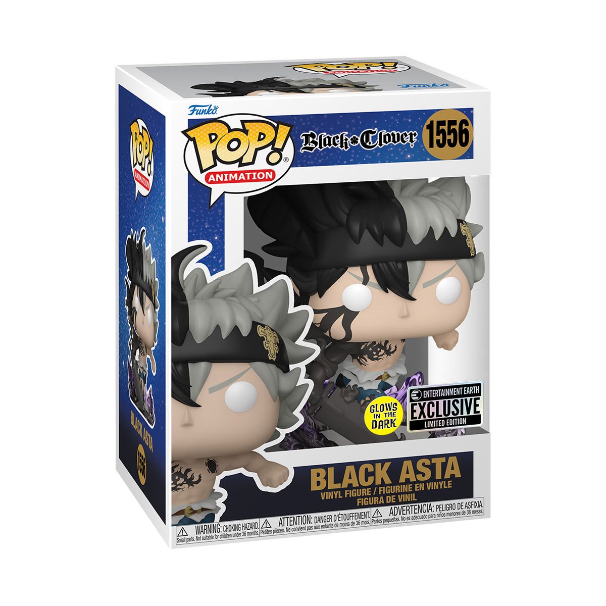 1556 Black Clover : Black Asta (GITD) (Entertainment Earth