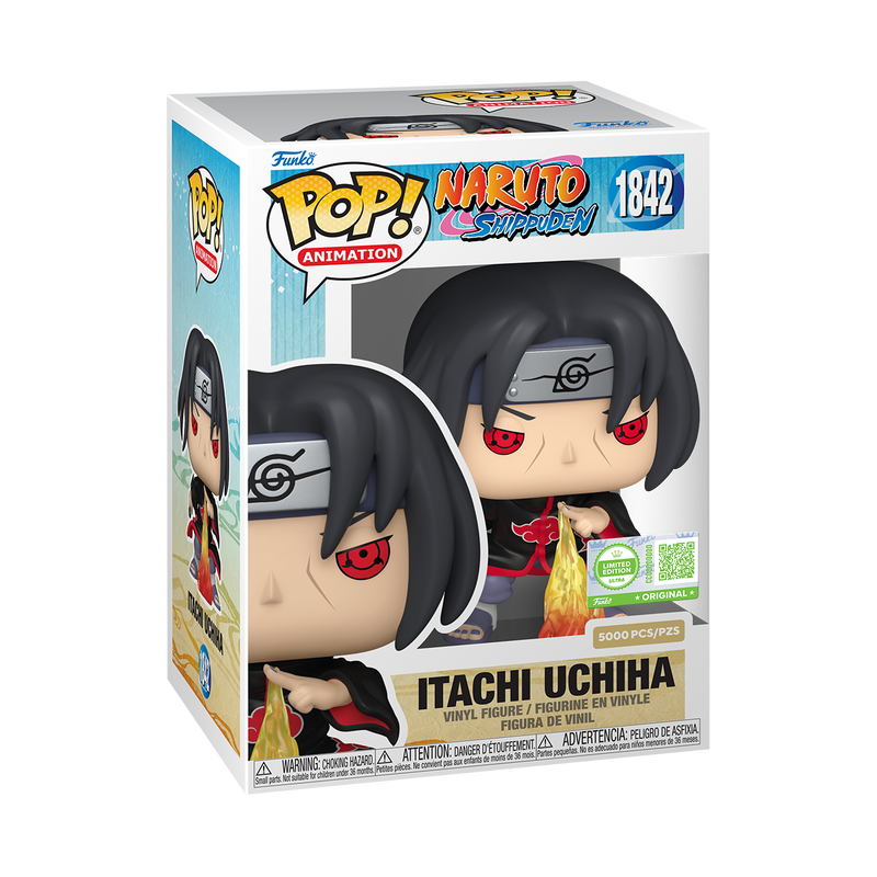 1842 Naruto: Itachi Uchiha (Fireball Jutsu) with Pop! Protector LE5000