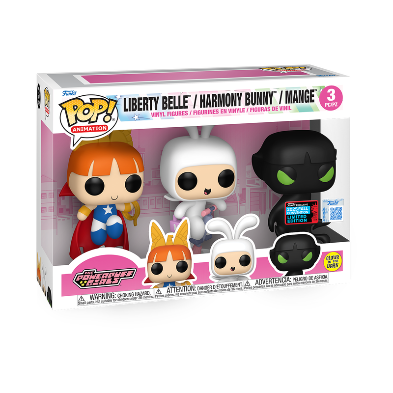 3-Pack Cartoon Network Powerpuff Girls (Glow) Exclusive