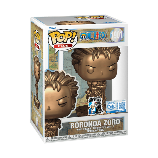 1901 One Piece: Zoro Statue (Bronze) with Pop! Protector