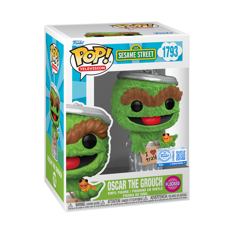 1793 Sesame Street: Oscar the Grouch (Flocked) Exclusive