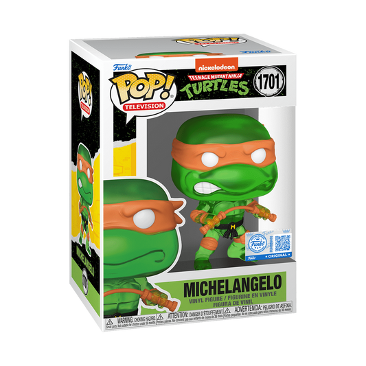 *NON MINT* 1701 Teenage Mutant Ninja Turtles : Michelangelo (Translucent Green)