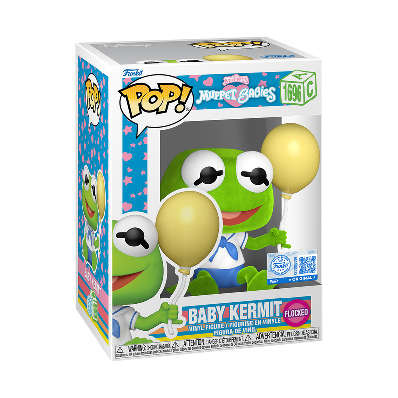 1696 Muppet Babies: Baby Kermit Flocked Exclusive
