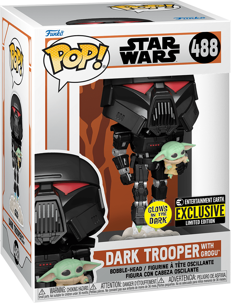 488 Star Wars: Dark Trooper with Grogu (GITD) (Entertainment Earth Exclusive)