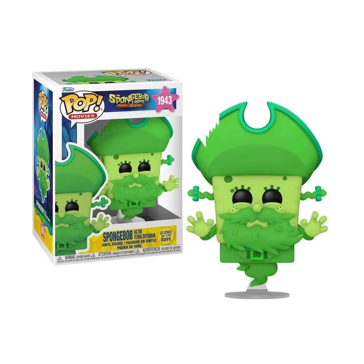 1943 The Spongebob Movie: Spongebob as The Flying Dutchman - Glows In The Dark