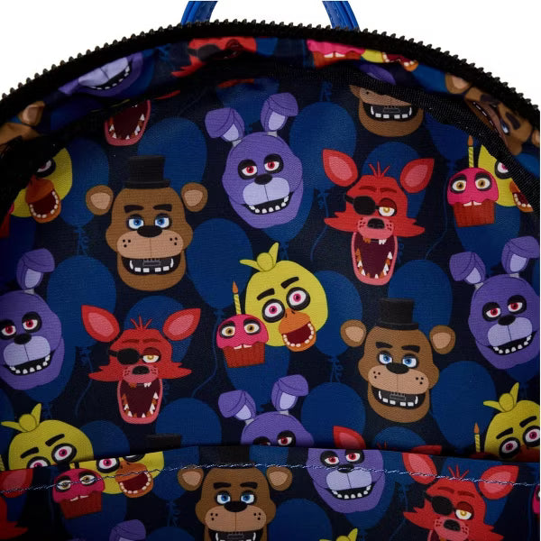 Loungefly Five Nights at Freddys Blue Mini Backpack with a Pizza Pocket