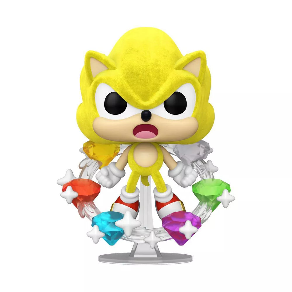 1059 Sonic the Hedgehog : Super Sonic with Emeralds (Flocked) (Exclusive)