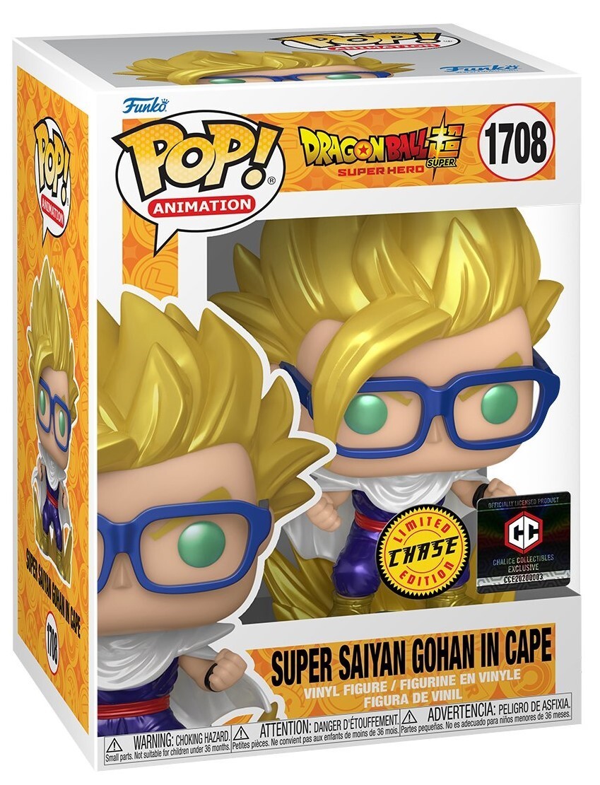 1708 Dragon Ball - Super Saiyan Gohan in Cape (Common & Chase) (Exclusive)