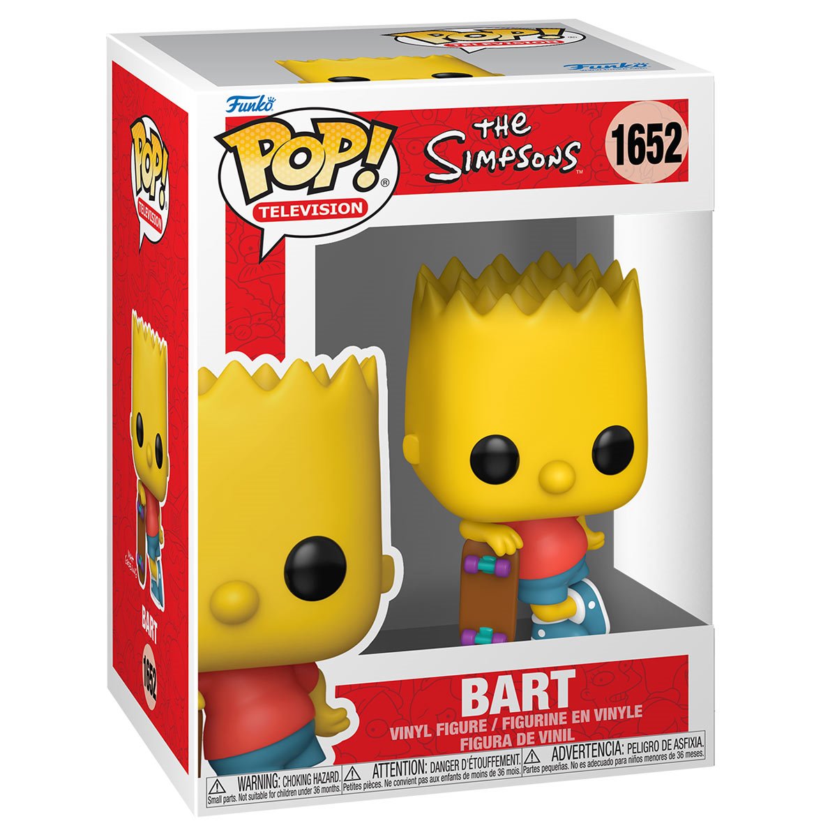1652 The Simpsons: Bart Simpson with Skateboard