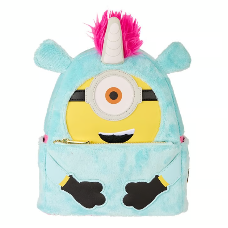 Loungefly Minions Fluffy Unicorn Costume Plush Mini Backpack