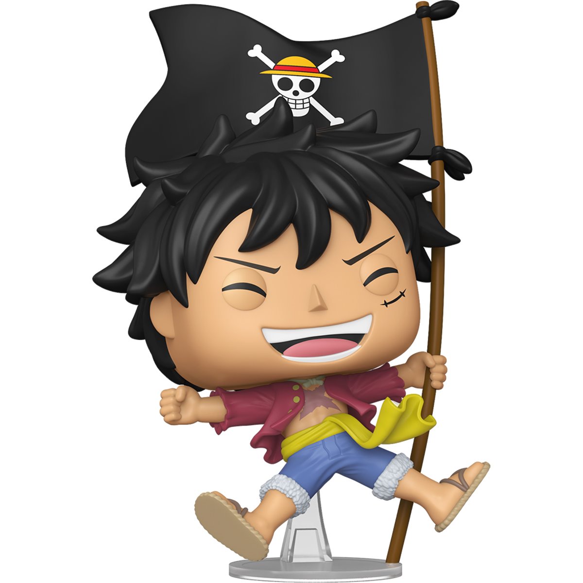 2214 One Piece: Monkey D. Luffy with Flag - Entertainment Earth Exclusive