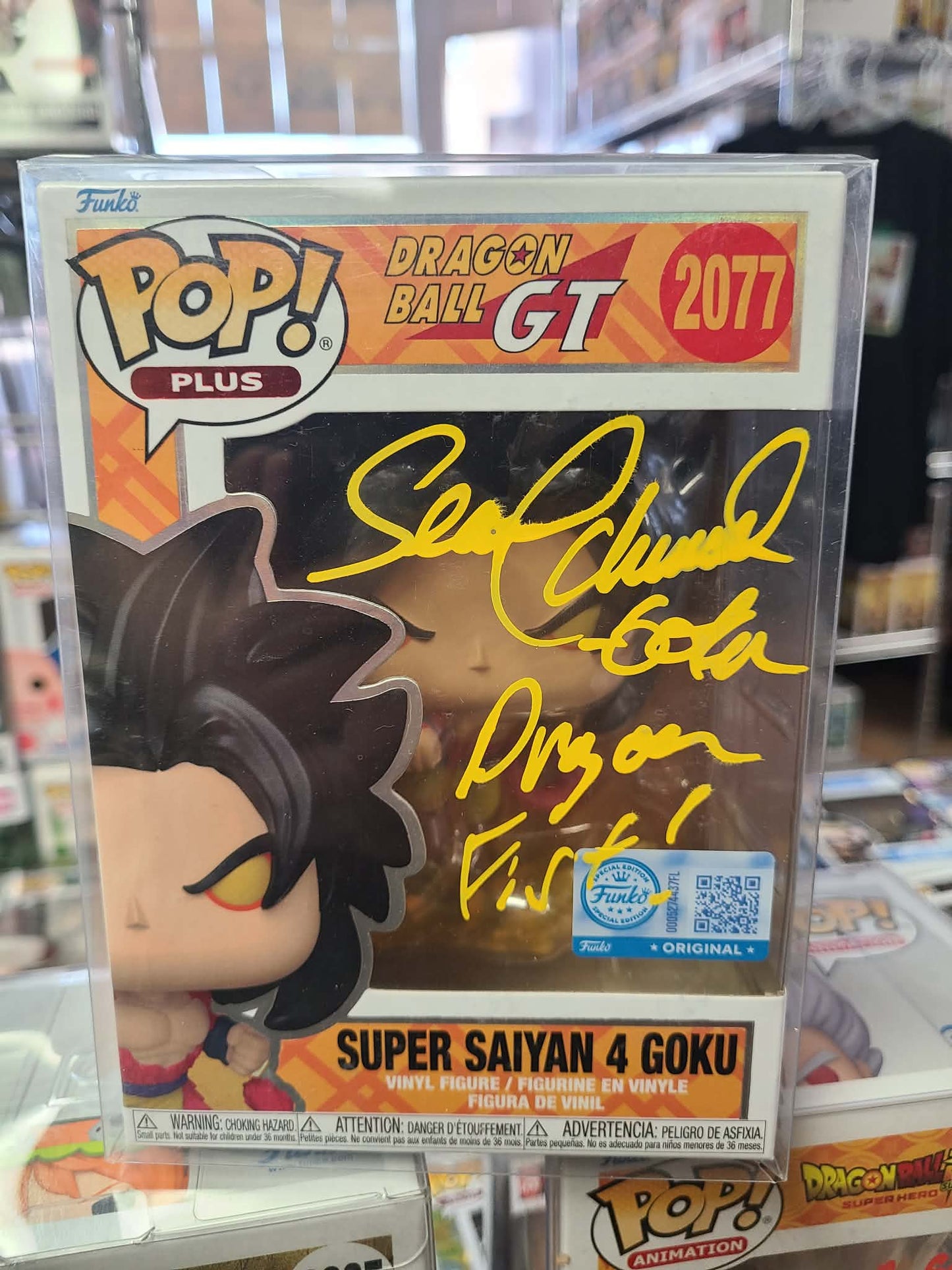 2077 Dragon Ball GT: Super Saiyan 4 Goku Dragon Fist Exclusive Signed by Sean Schemmel
