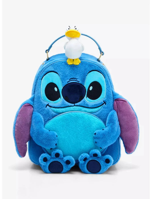 Our Universe Plush Dangle Toes Stitch with Duckling Mini Backpack