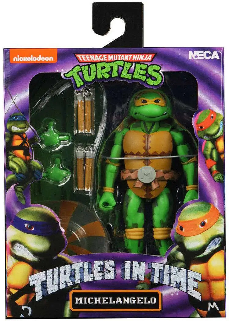 NECA Teenage Mutant Ninja Turtles Turtles in Time Series 2 Michelangelo Action Figure